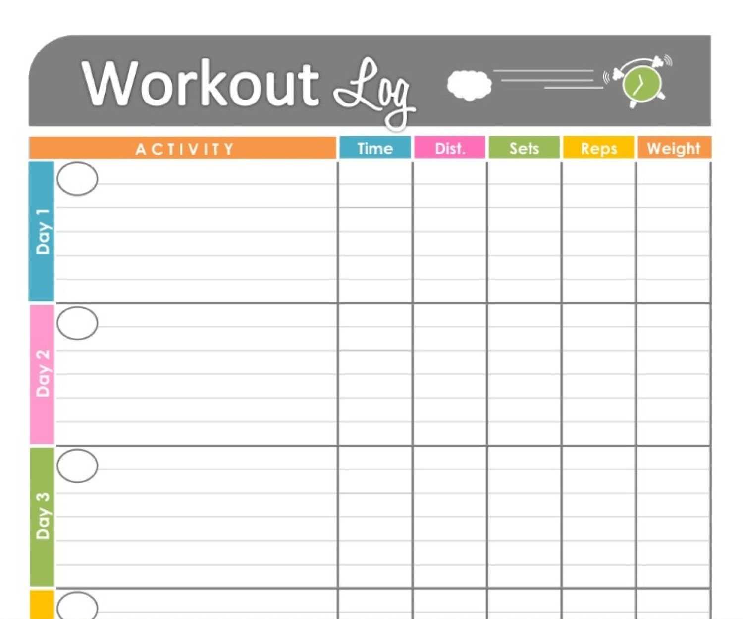 Free Printable Workout Schedule | Blank Calendar Printing For Blank Workout Schedule Template