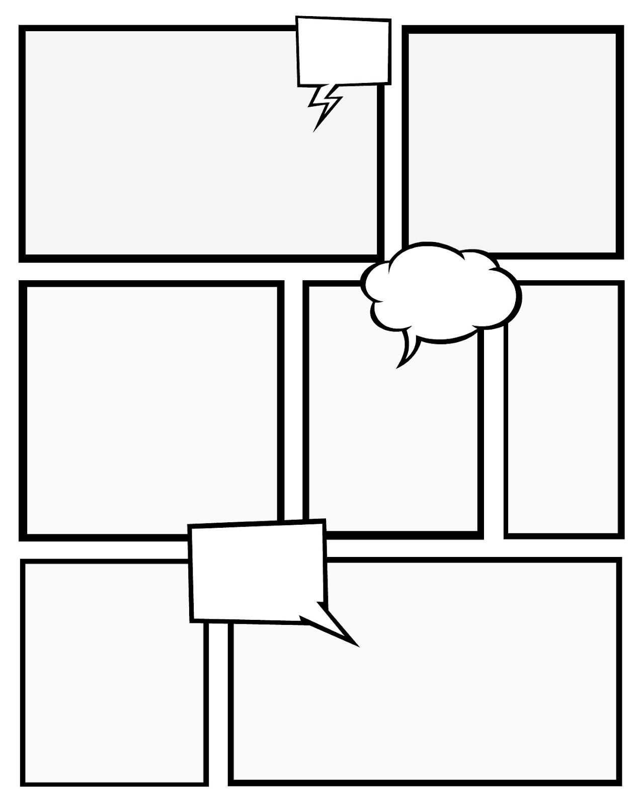 Free Printables Comic Strips To Use For Story Telling (3 With Regard To Printable Blank Comic Strip Template For Kids