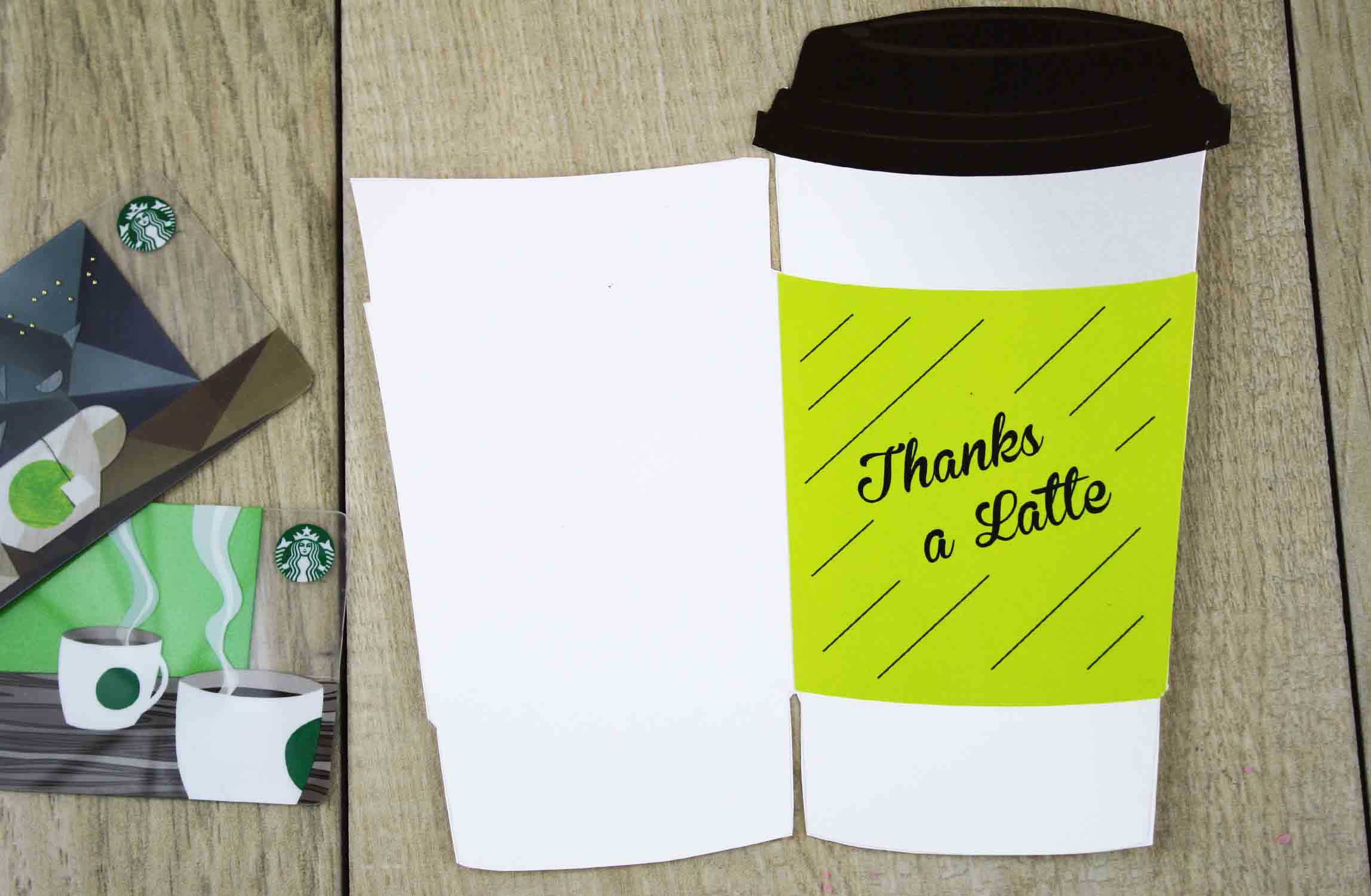Free Printables} "thanks A Latte" Cut Out Gift Card Holder | Gcg Pertaining To Thanks A Latte Card Template