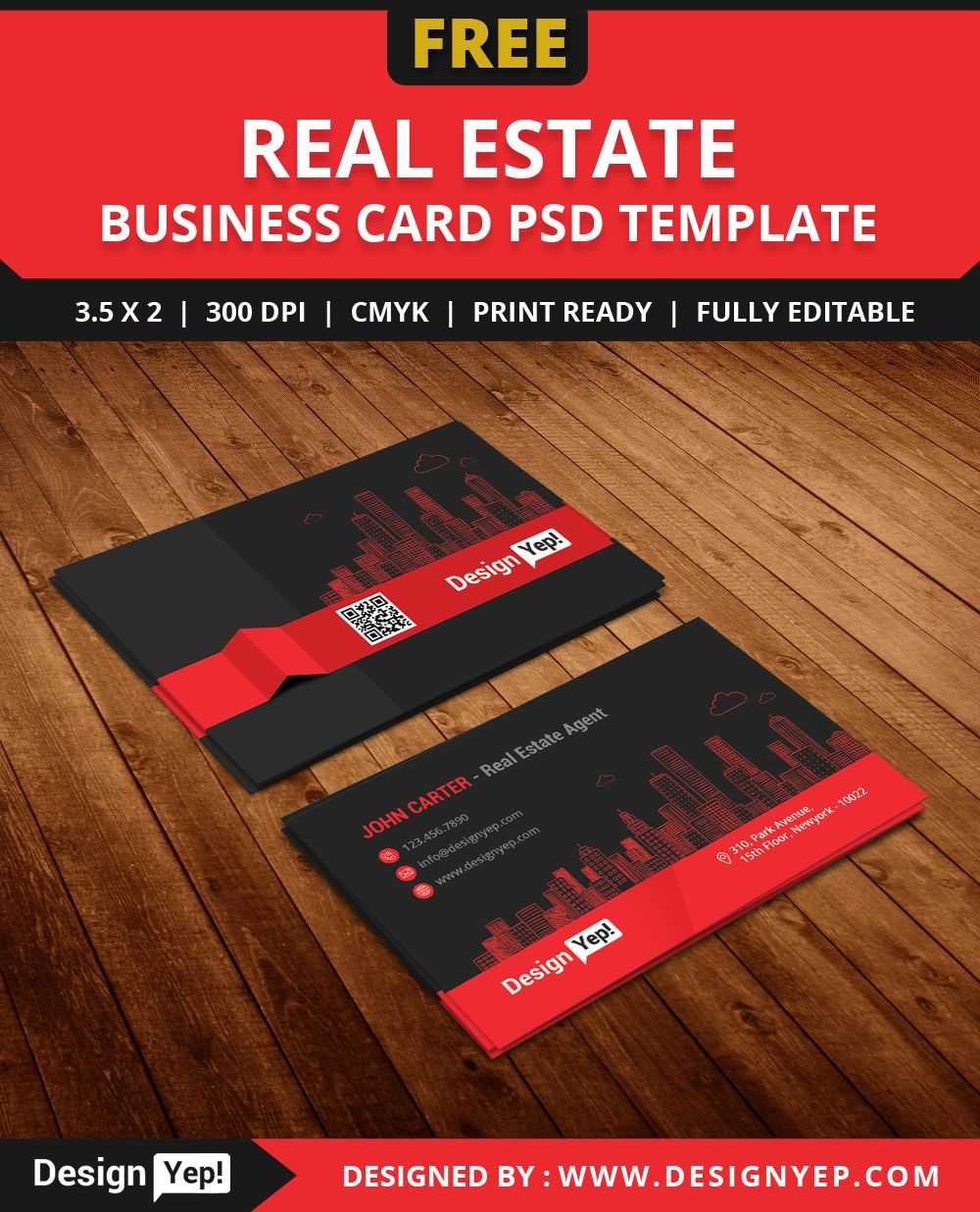 Free Real Estate Agent Business Card Template Psd | Free For Real Estate Business Cards Templates Free