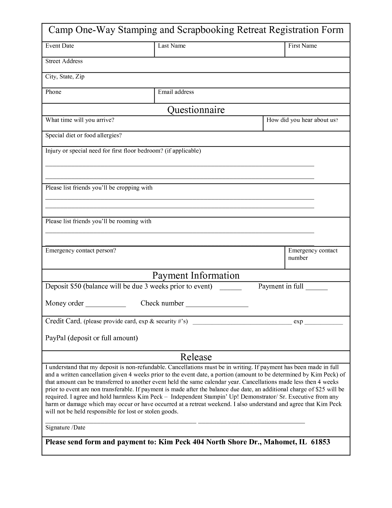 Free Registration Form Template Word Want A Free Refresher With Regard To Camp Registration Form Template Word