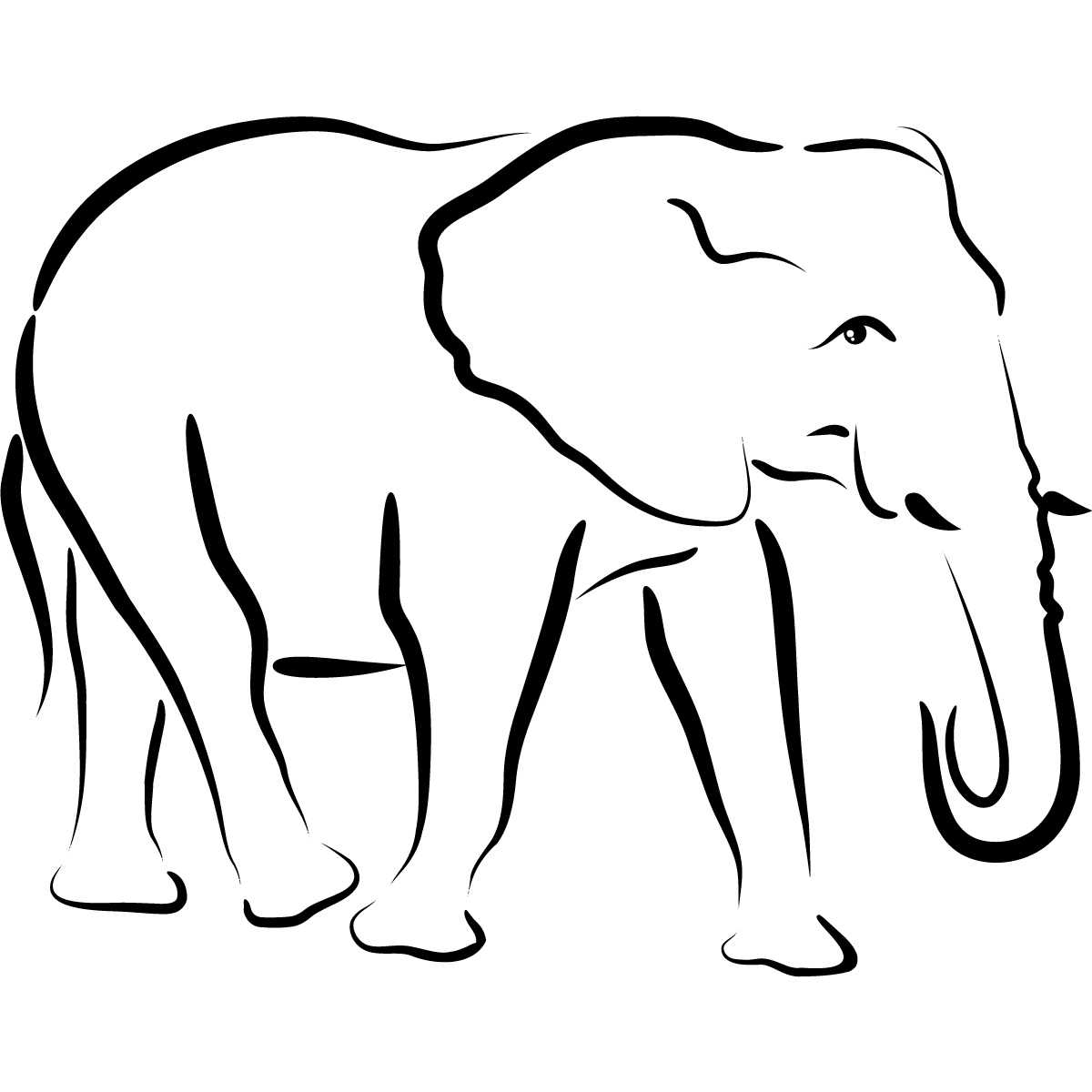 free-simple-elephant-outline-download-free-clip-art-free-for-blank