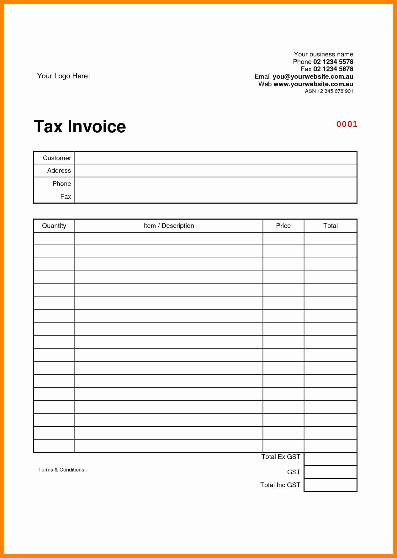 Free Simple Invoice Template Word Blank For Mac Pdf Invoices Inside Simple Report Template Word