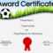 Free Soccer Certificate Maker | Edit Online And Print At Home Intended For Soccer Certificate Templates For Word