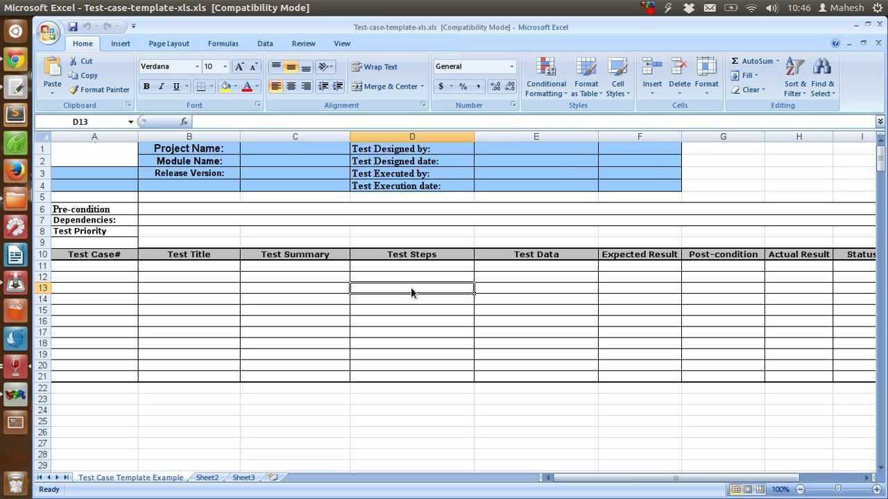 Free Software Testing Spreadsheet Template – Laobing Kaisuo For Software Test Report Template Xls