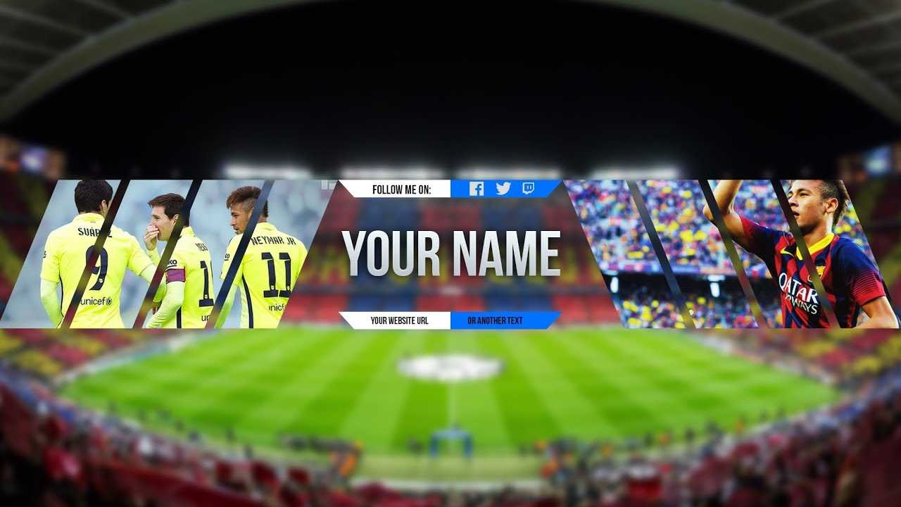 Free Sport Banner Template For Youtube Channel #4 Photoshop I Download  (2017/2018) Throughout Sports Banner Templates
