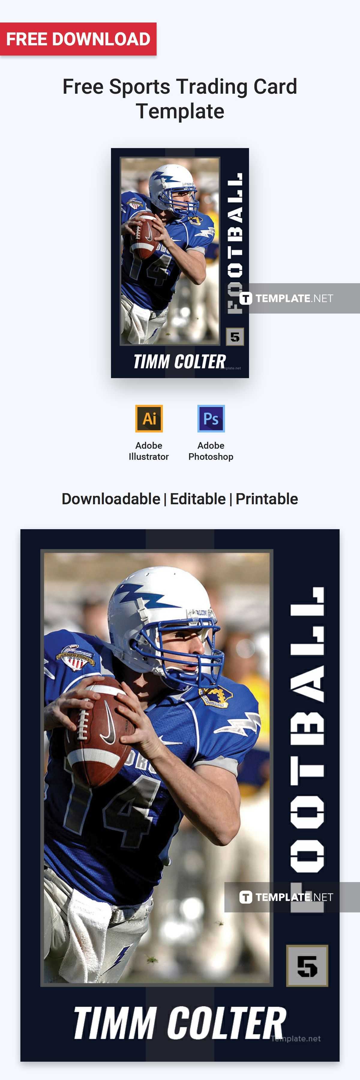 Free Sports Trading Card | Card Templates & Designs 2019 In Within Free Sports Card Template