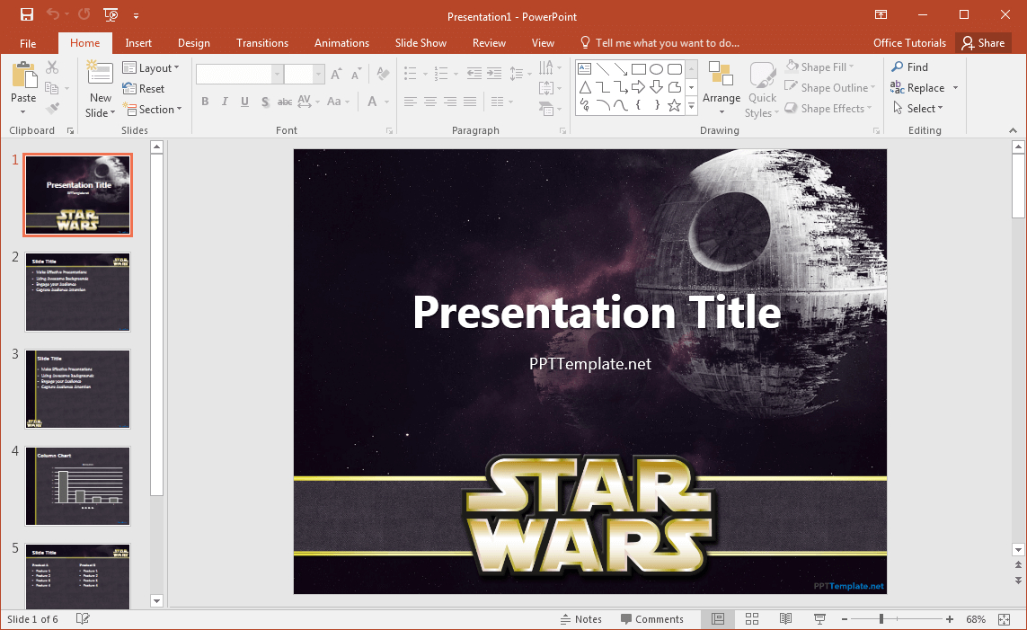 Free Star Wars Powerpoint Template With Regard To Powerpoint Templates War