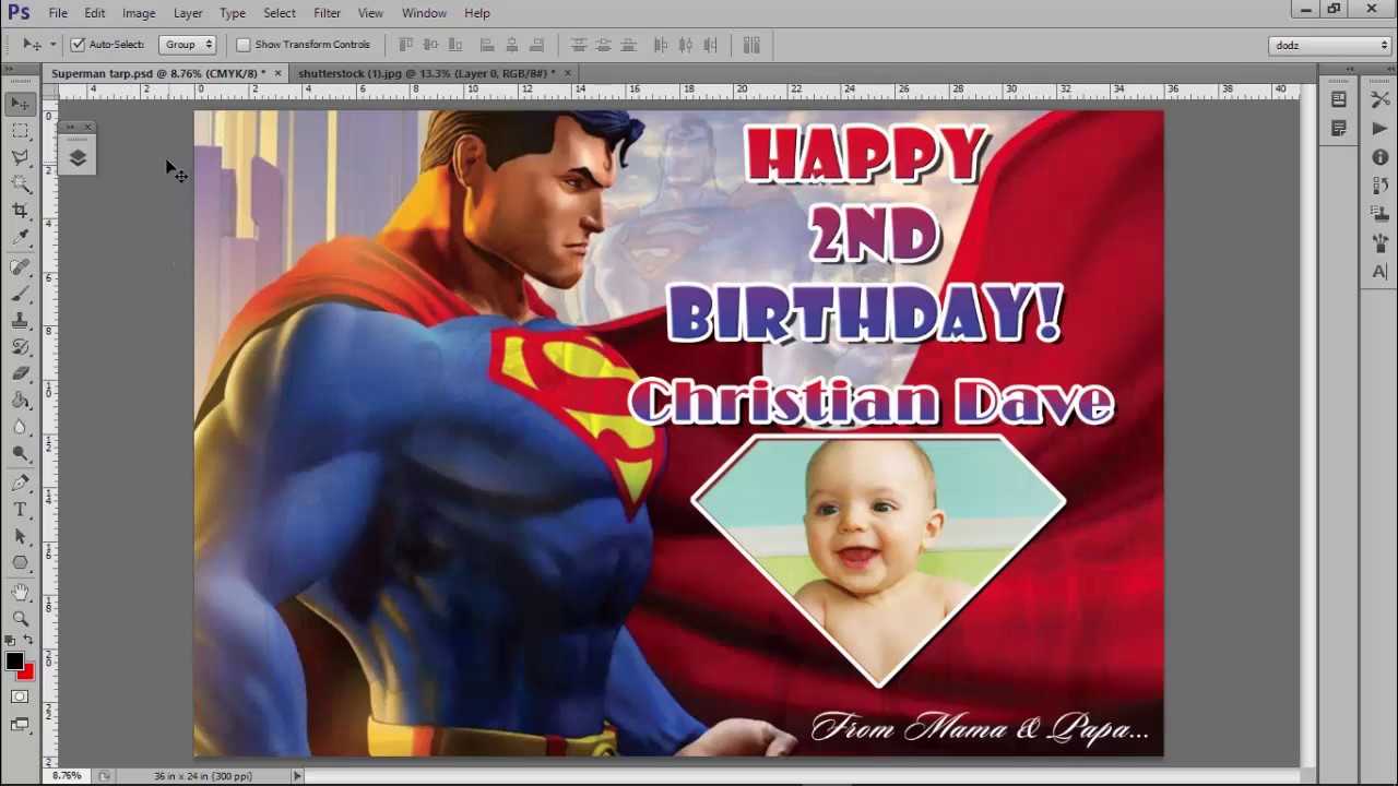 Free Tarpaulin Layout Template ( Superman Background) Pertaining To Superman Birthday Card Template