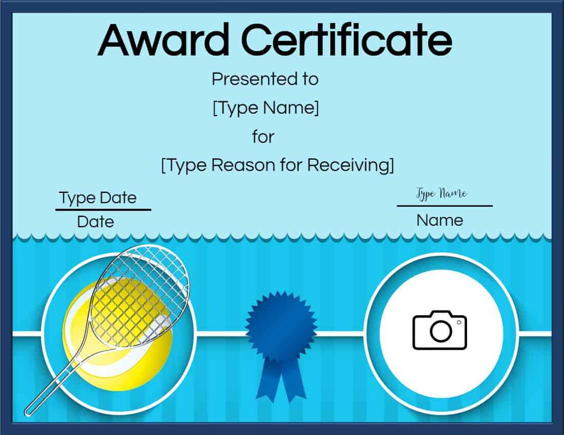 Free Tennis Certificate | Customize Online & Print For Tennis Certificate Template Free