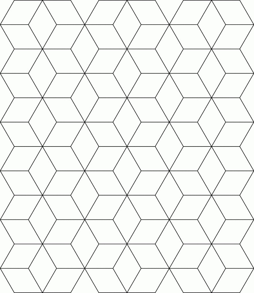 Free Tessellation Patterns To Print | Block Tessellation Throughout Blank Pattern Block Templates