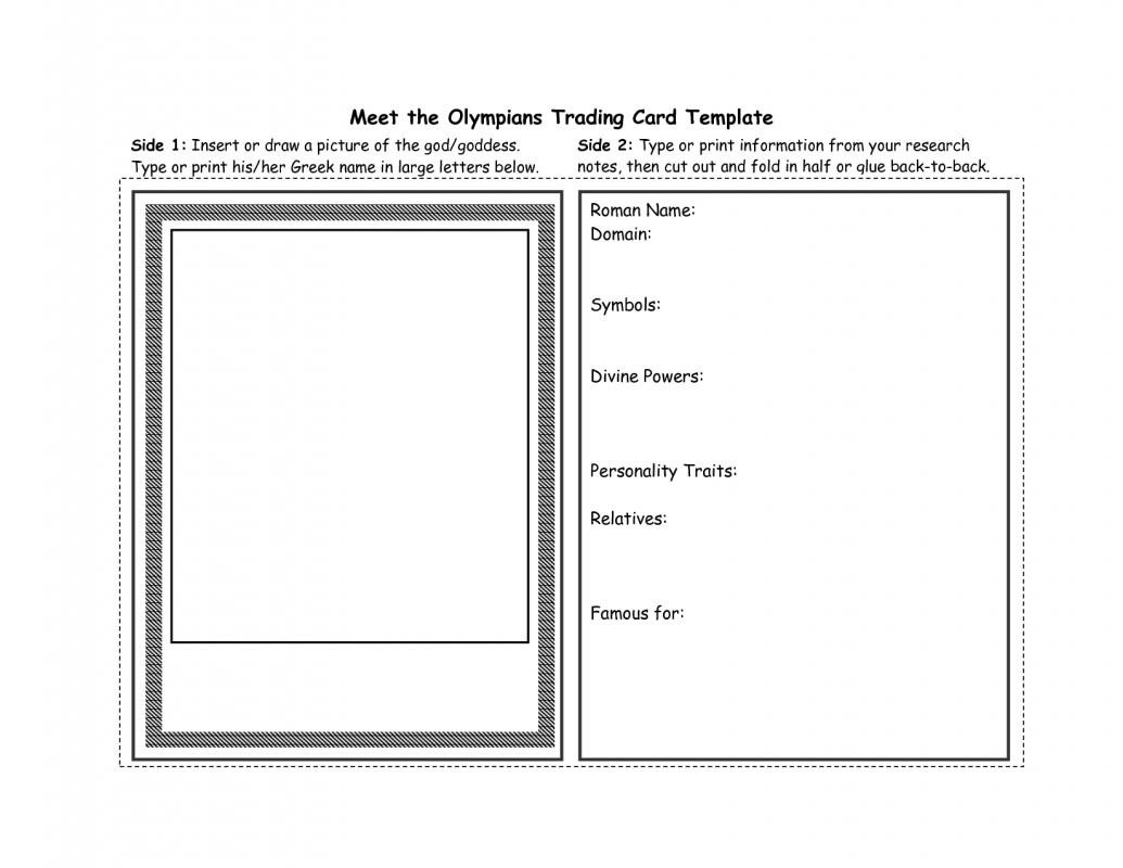 Free Trading Card Template | Template Business Throughout For Trading Card Template Word