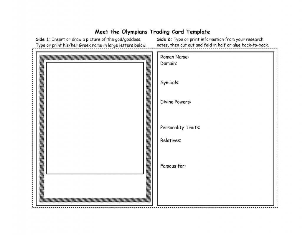 Free Trading Card Template | Template Business Throughout For Trading Card Template Word