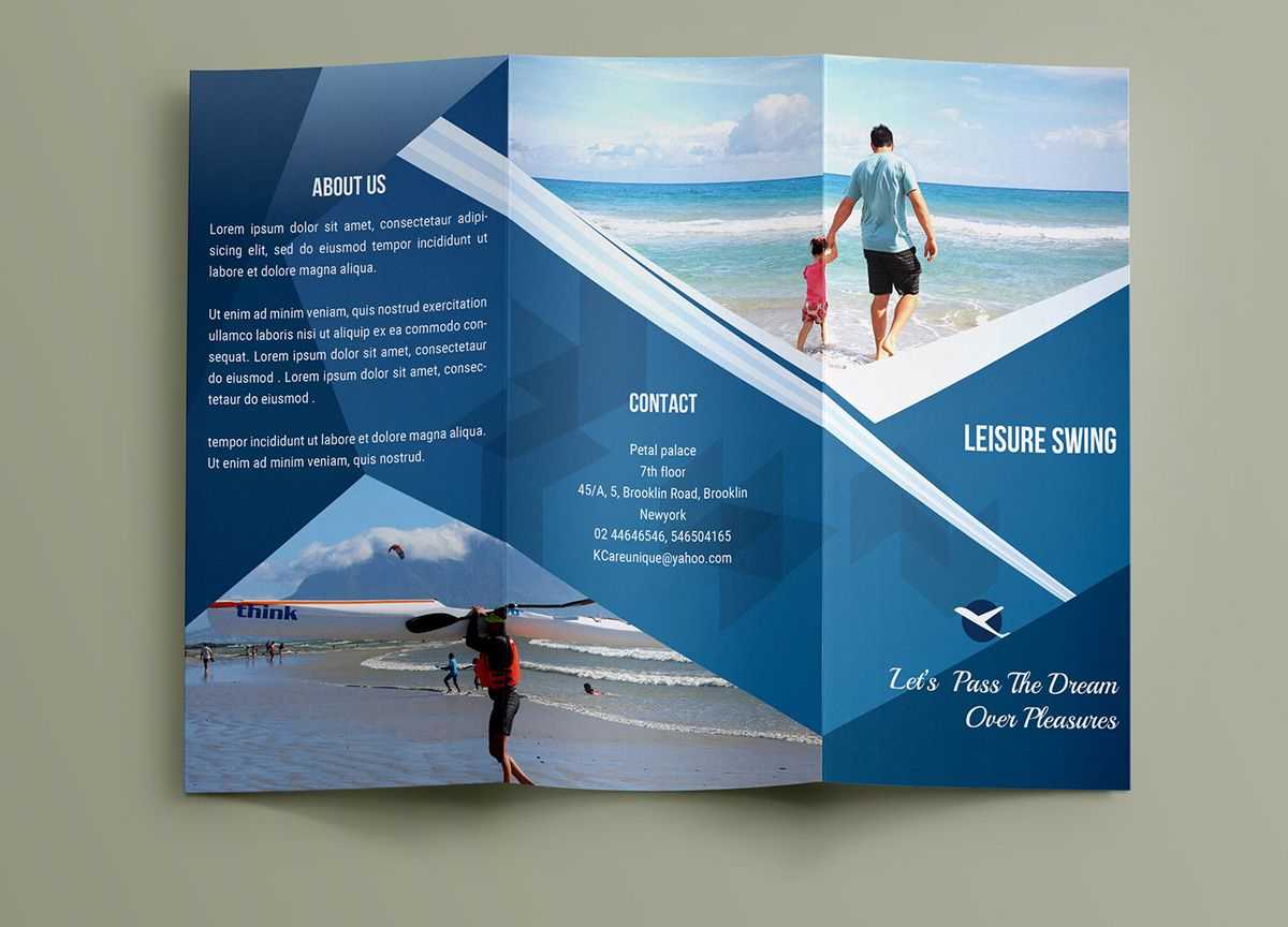 Free Travelling Trifold Brochure Template On Behance With Travel And Tourism Brochure Templates Free