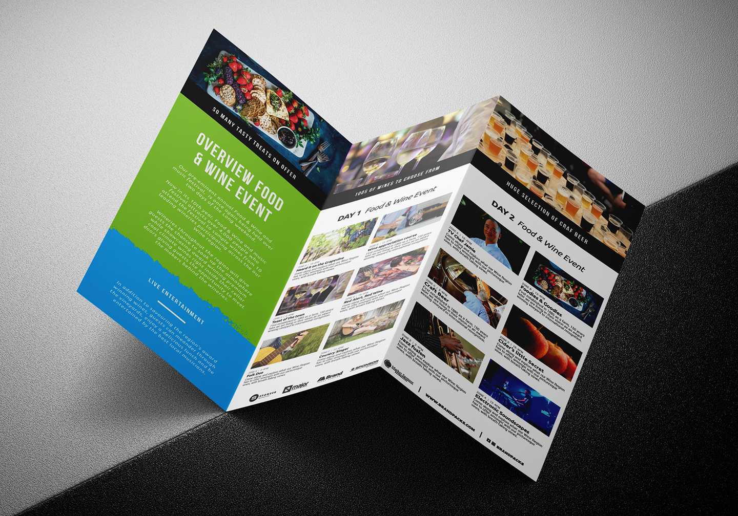 Free Tri Fold Brochure Template For Events & Festivals – Psd Pertaining To Tri Fold Brochure Template Illustrator Free