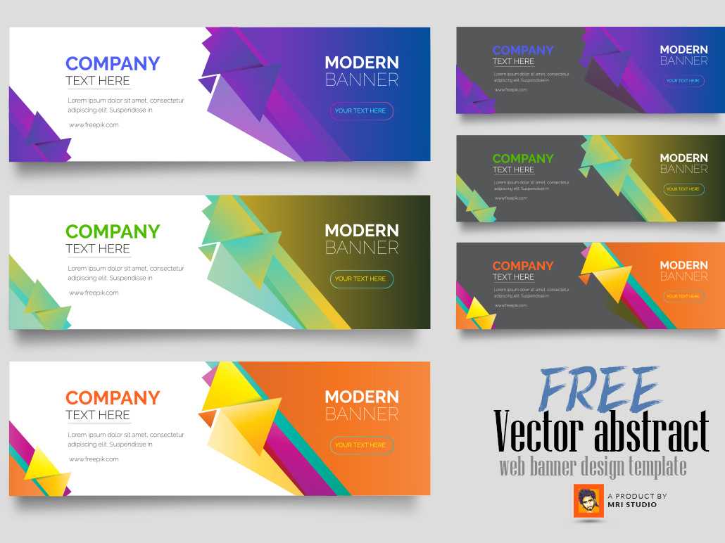 Free Vector Abstract Web Banner Design Templatemri With Regard To Website Banner Design Templates