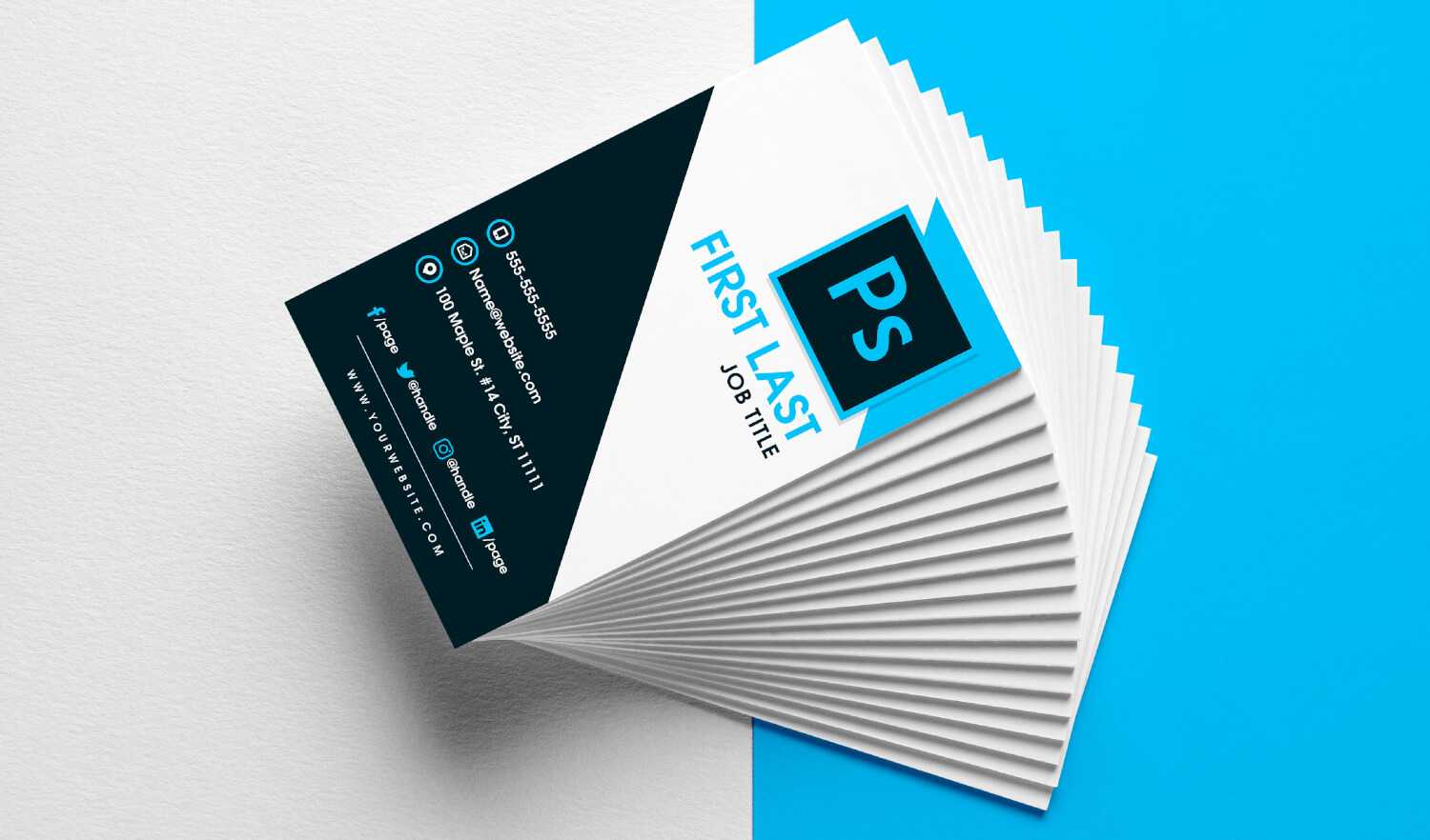 Free Vertical Business Card Template In Psd Format Within Calling Card Template Psd