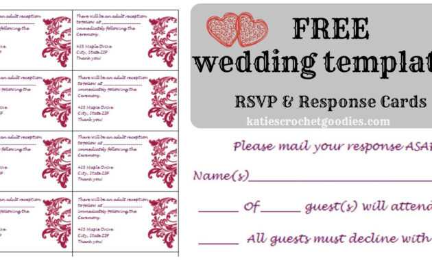 Free Wedding Rsvp &amp; Response Card Template Templat | Wedding with Free Printable Wedding Rsvp Card Templates