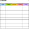 Free Weekly Schedule Templates For Word – 18 Templates In Blank Workout Schedule Template