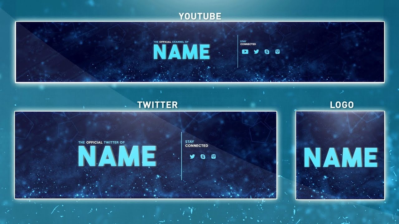 Free Youtube Banner Template | Photoshop (Banner + Logo + Twitter Psd) 2016 Throughout Adobe Photoshop Banner Templates