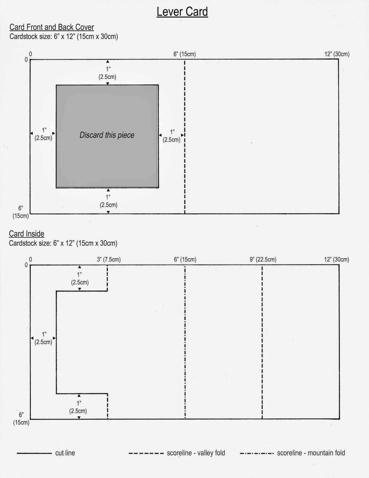 From My Craft Room: Lever Card 6" X 6" (15Cm X 15Cm In Fold Out Card Template