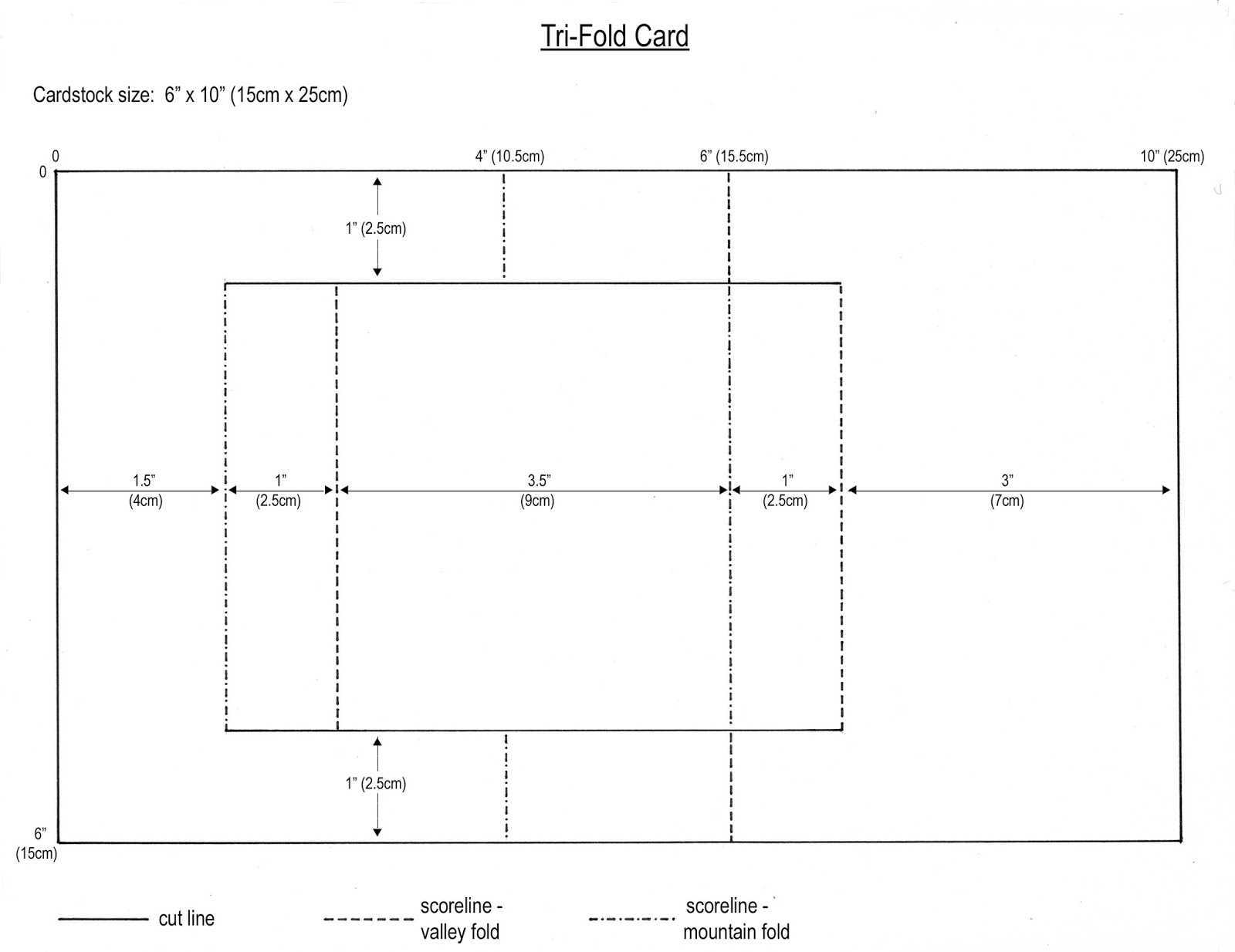 From My Craft Room: Tri Fold Card Template Throughout Fold Out Card Template