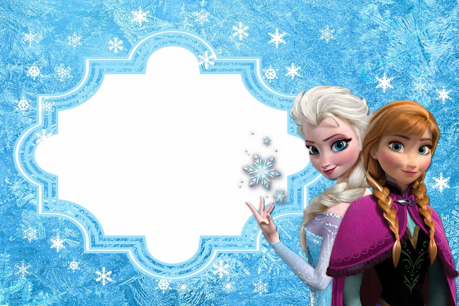 Frozen: Free Printable Cards Or Party Invitations. In 2019 Pertaining To Frozen Birthday Card Template