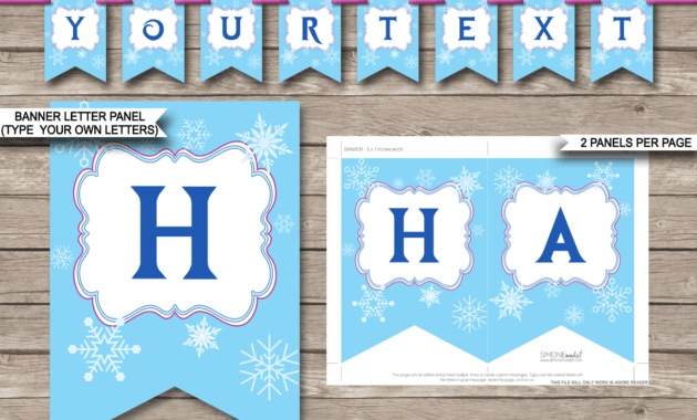 Frozen Party Banner Template for Diy Party Banner Template