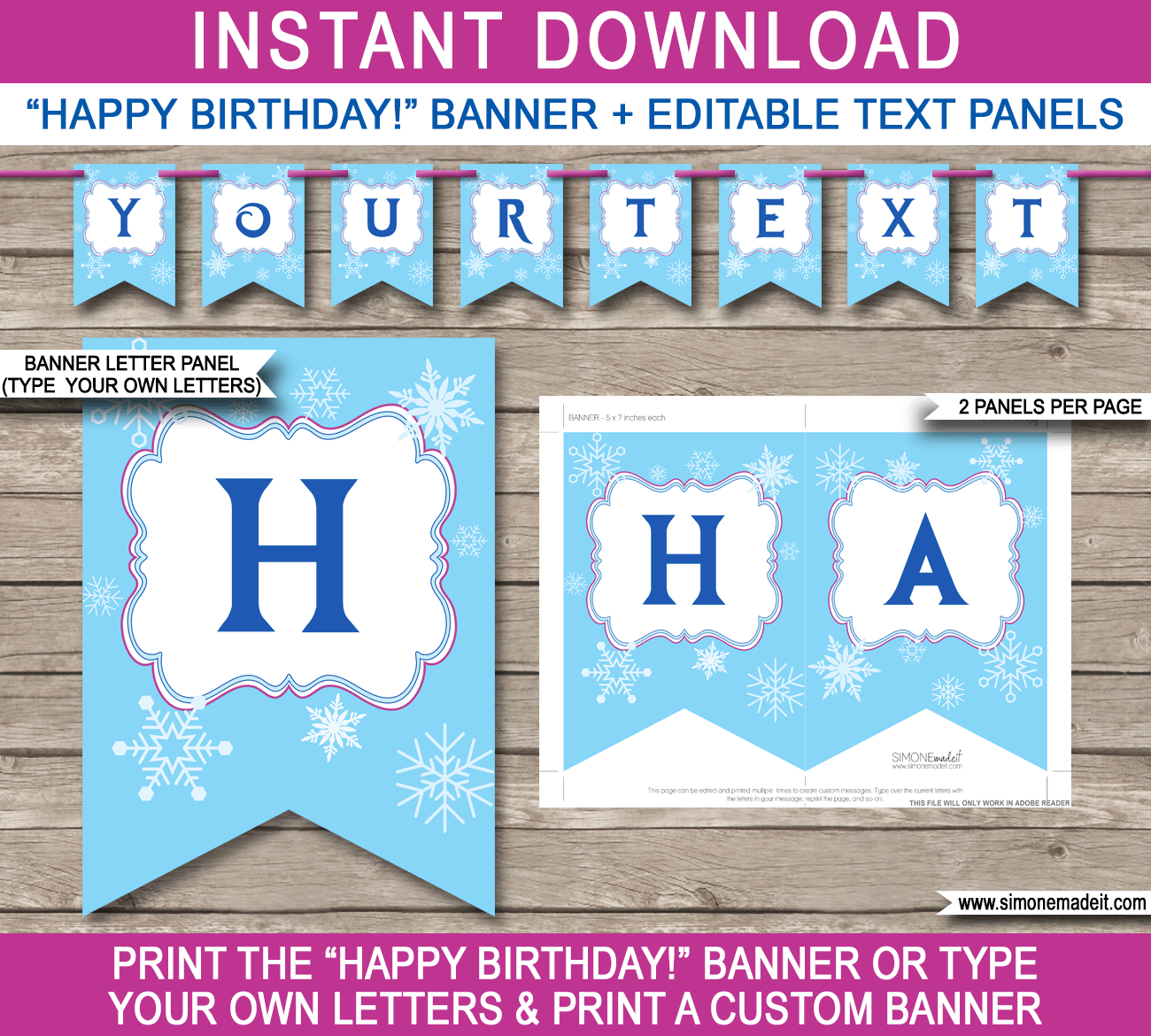 Frozen Party Banner Template For Diy Party Banner Template