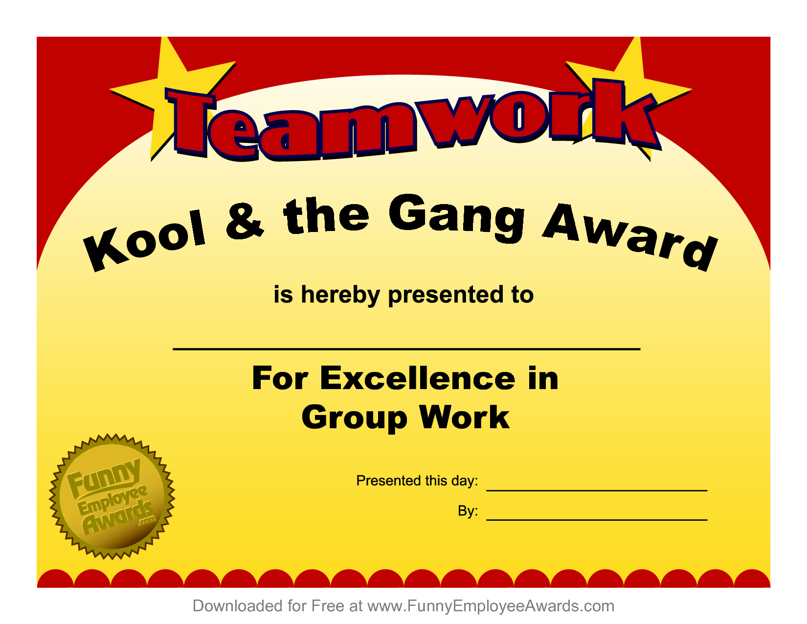 Fun Award Templatefree Employee Award Certificate Templates Inside Funny Certificate Templates