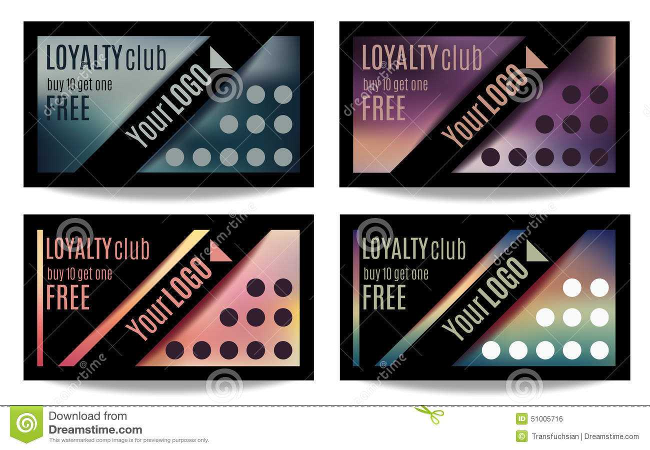 Fun Customer Loyalty Card Templates Stock Vector With Customer Loyalty Card Template Free