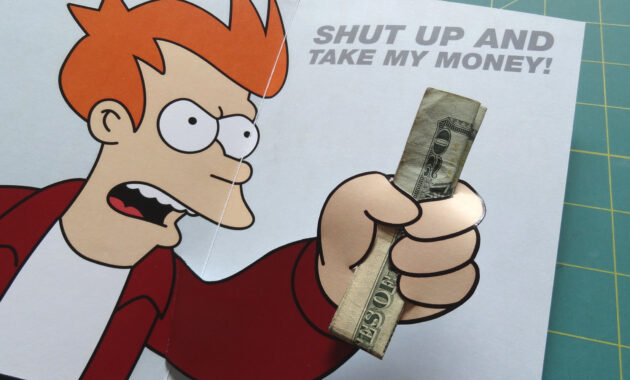 Futurama Meme Gift Card: 6 Steps (With Pictures) within Shut Up And Take My Money Card Template
