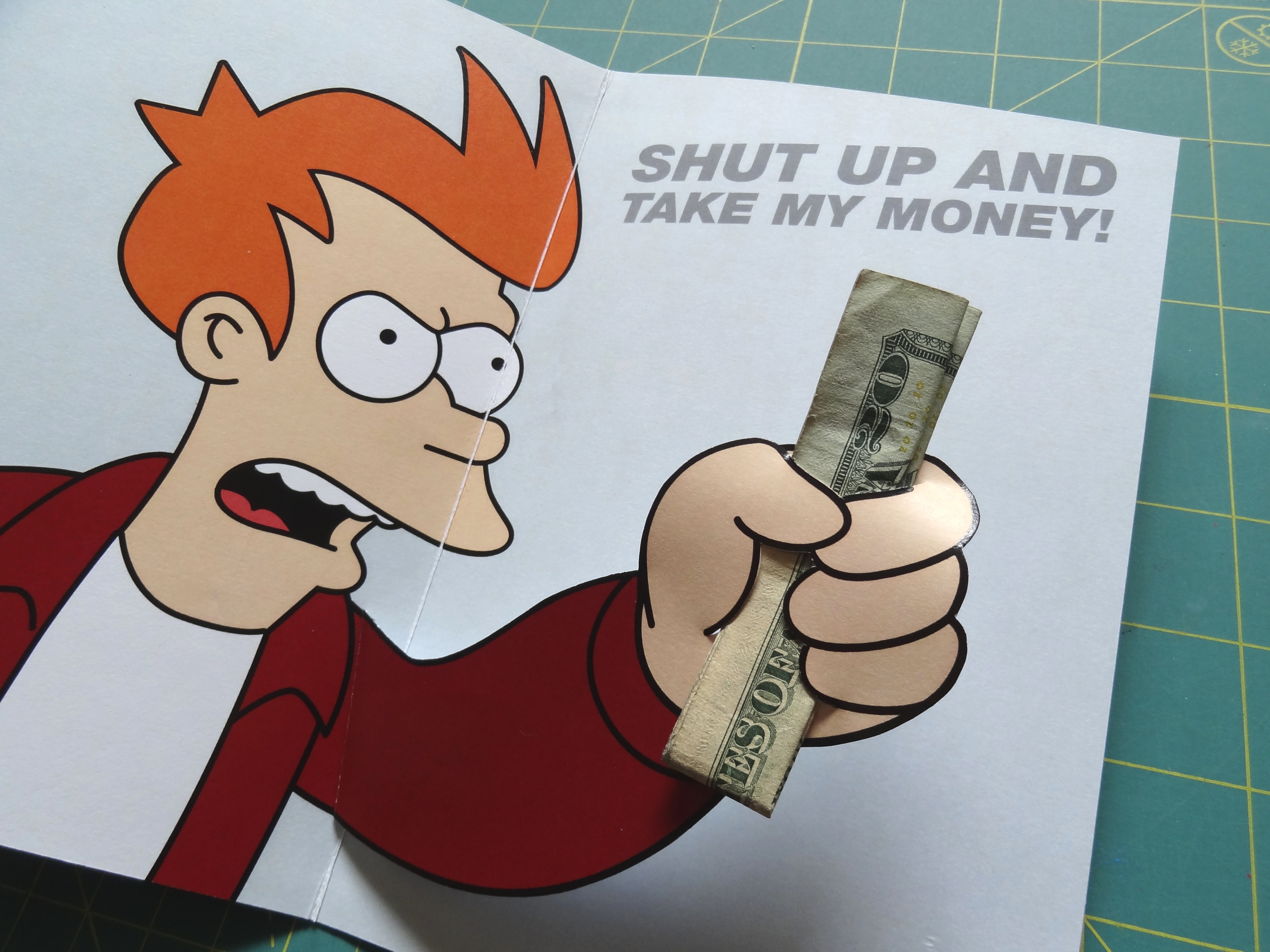 Futurama Meme Gift Card: 6 Steps (With Pictures) Within Shut Up And Take My Money Card Template