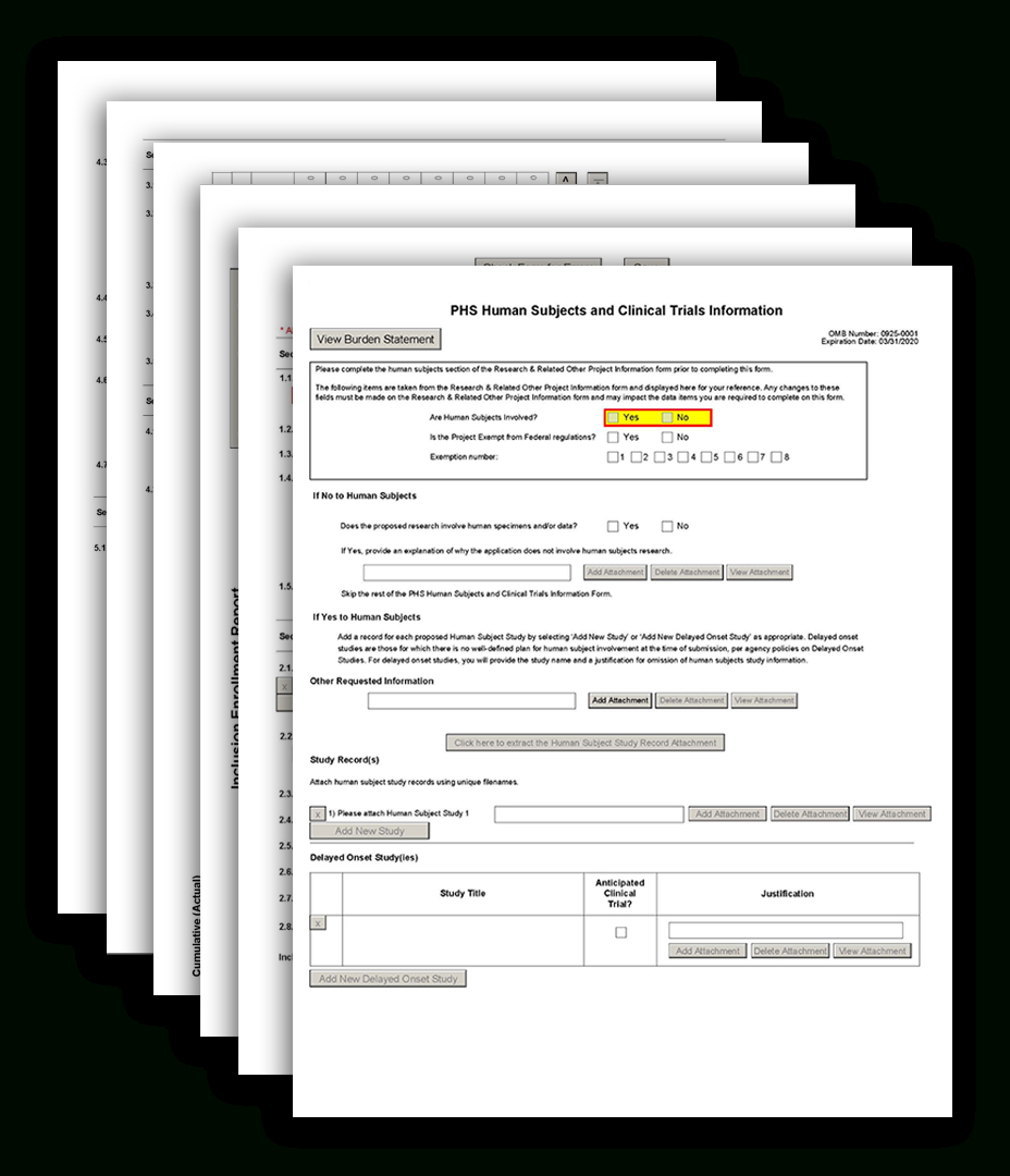 G.500 – Phs Human Subjects And Clinical Trials Information With Regard To Monitoring Report Template Clinical Trials