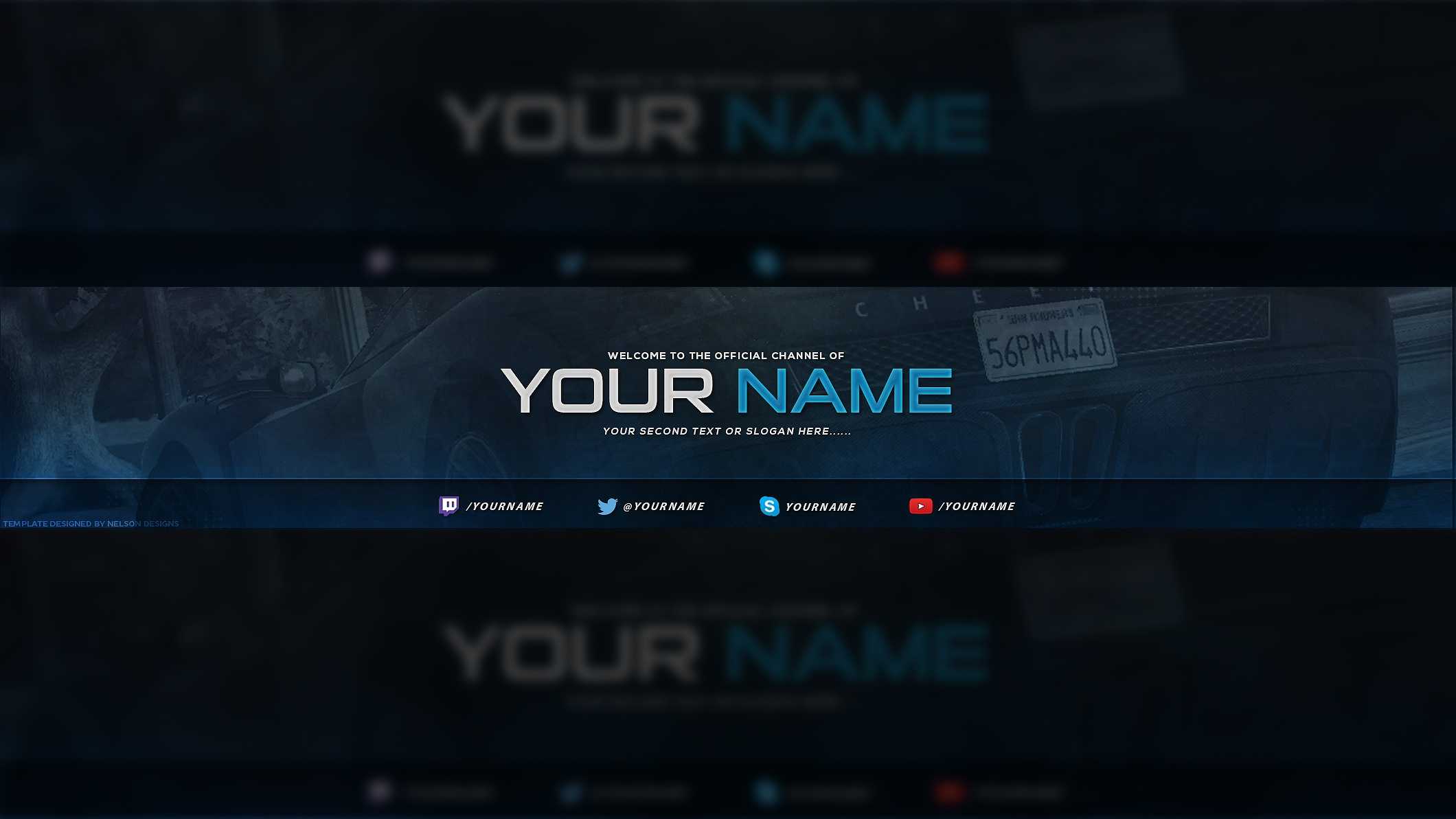 Gaming Youtube Banner Template – Tristan Nelson For Yt Banner Template