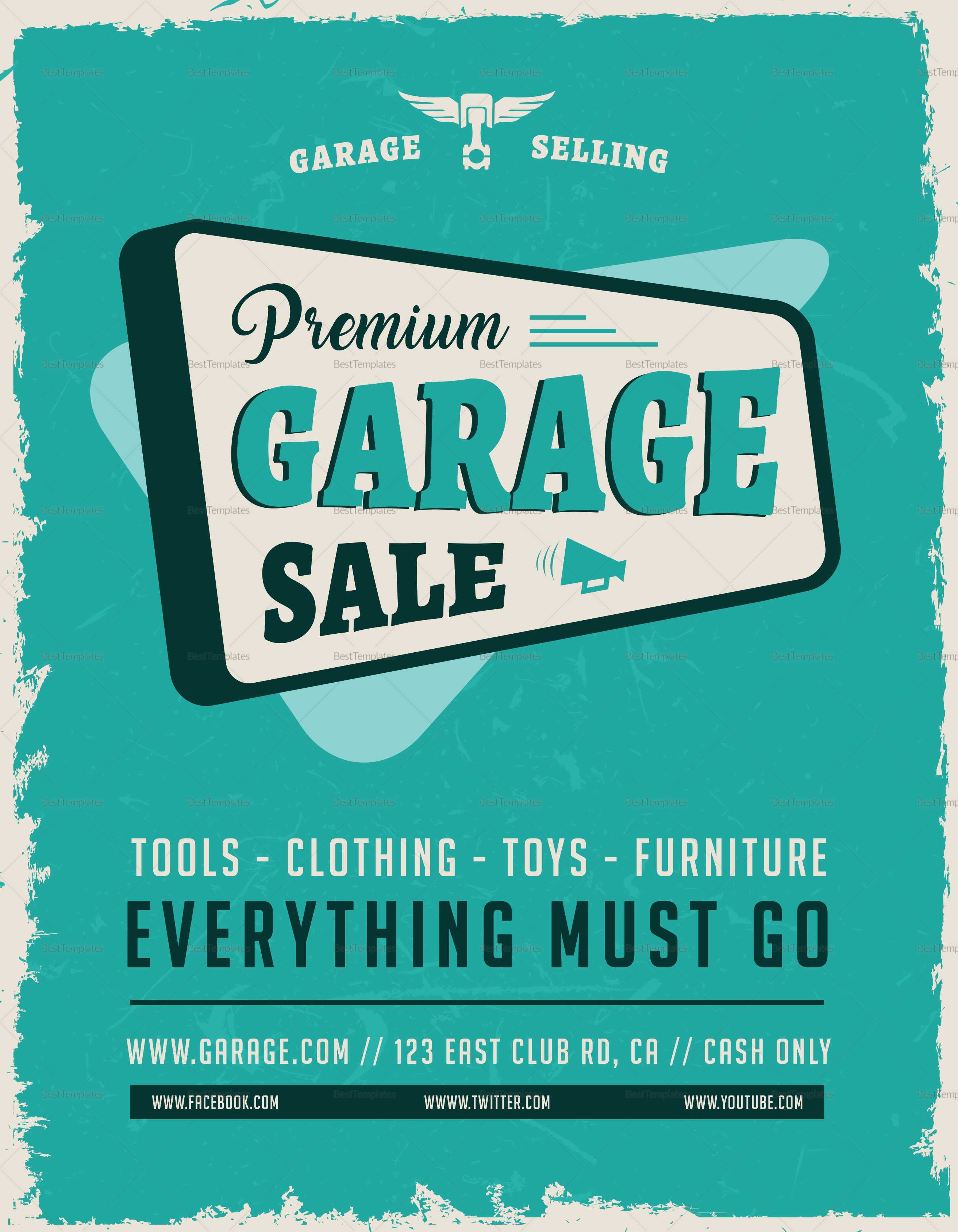 Garage Sale Flyer Template Pertaining To Garage Sale Flyer Template Word