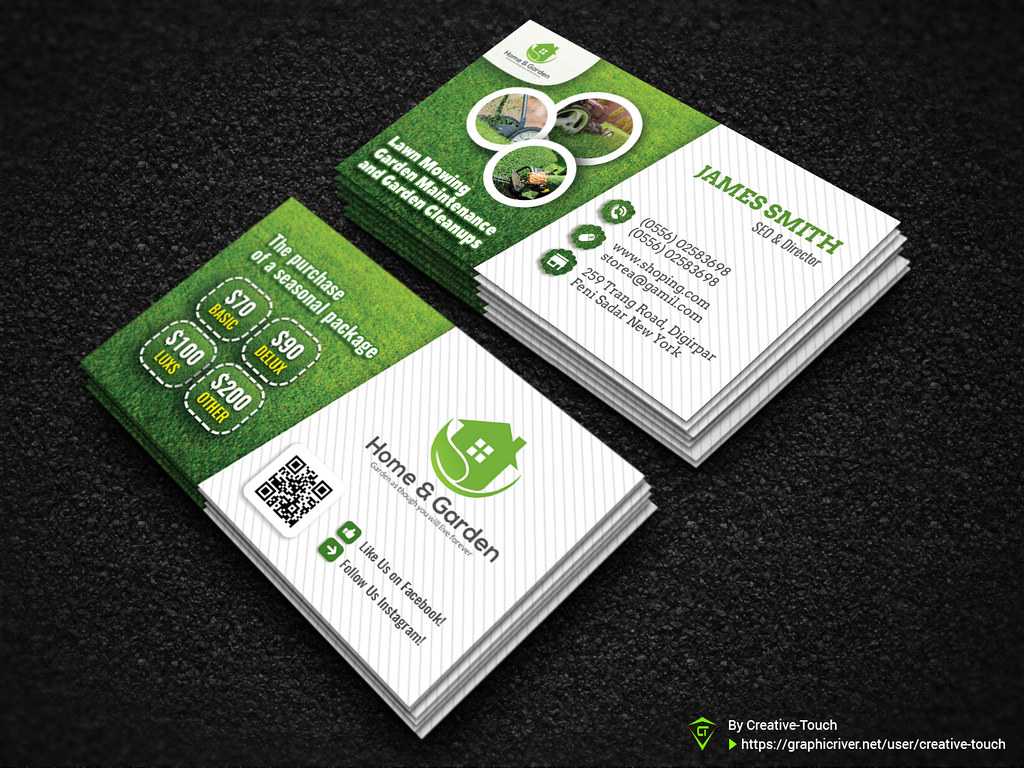 Garden Landscape Business Card Template | Download Here - Gr Pertaining To Landscaping Business Card Template