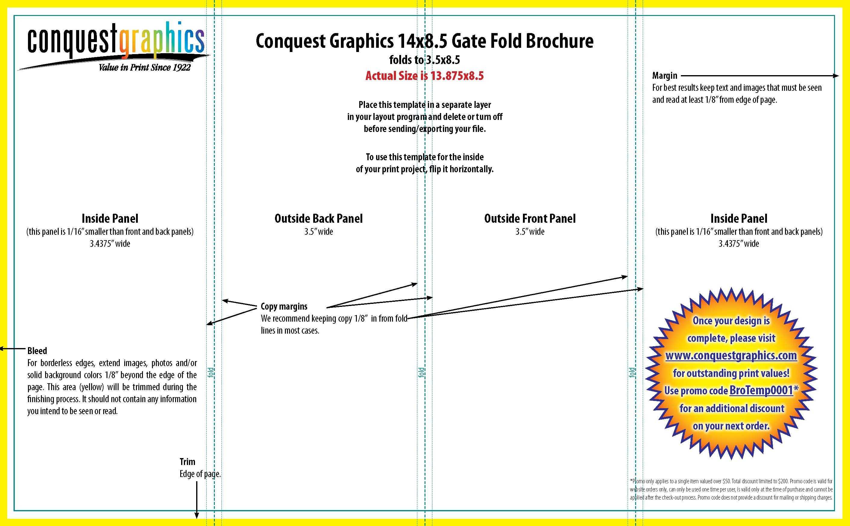 Gate Fold Brochure Template | Informative | Brochure With Gate Fold Brochure Template
