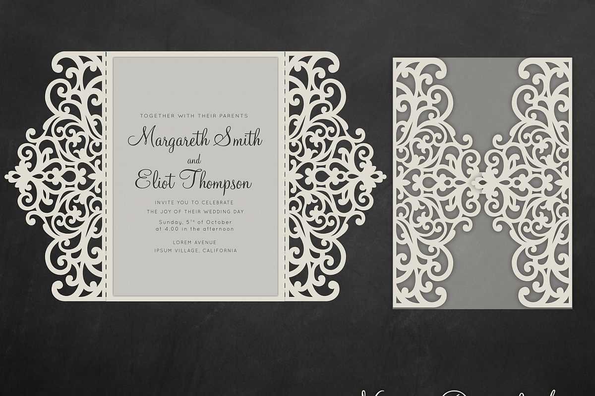 Gate Fold Wedding Invitation , 5X7, Cricut Template, Quinceanera Card –  Svg, Dxf, Cricut, Silhouette Cameo Regarding Silhouette Cameo Card Templates