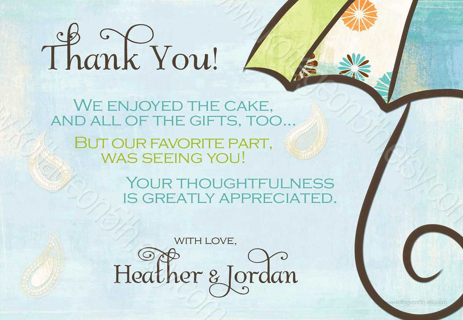Generic Baby Shower Thank You Wording – Yahoo Image Search With Template For Baby Shower Thank You Cards