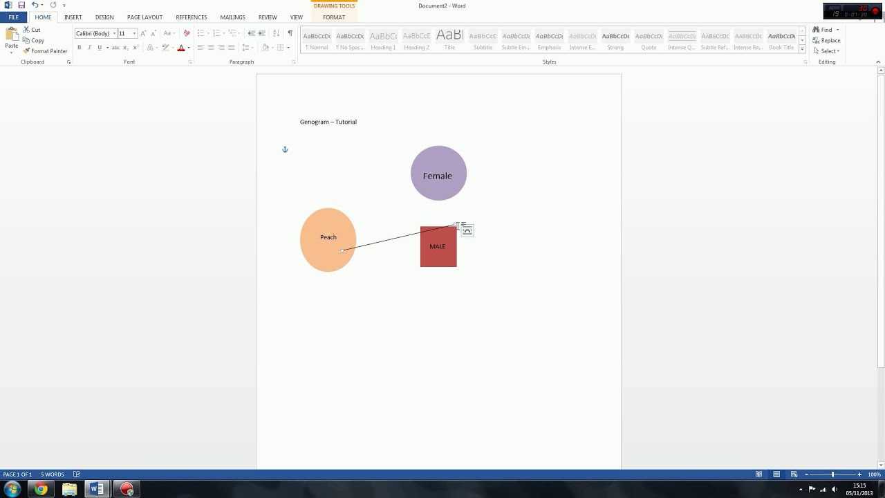 Genogram & Eco Map Tutorial – Microsoft Word With Genogram Template For Word