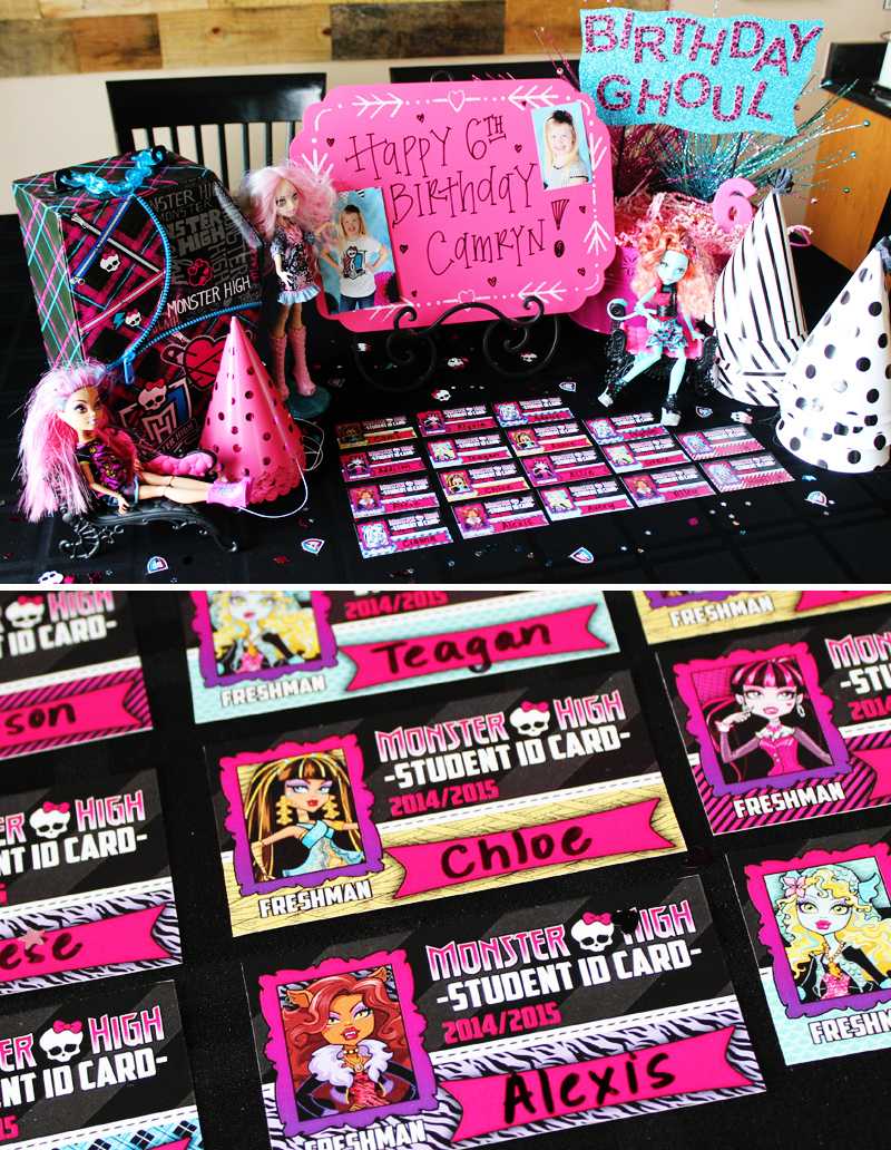 Ghoulish & Glam Monster High Birthday Party // Hostess With With Regard To Monster High Birthday Card Template