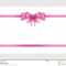 Gift Card With Pink Ribbon And A Bow Stock Vector intended for Pink Gift Certificate Template