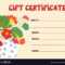 Gift Certificate Template Funny Design Throughout Funny Certificate Templates