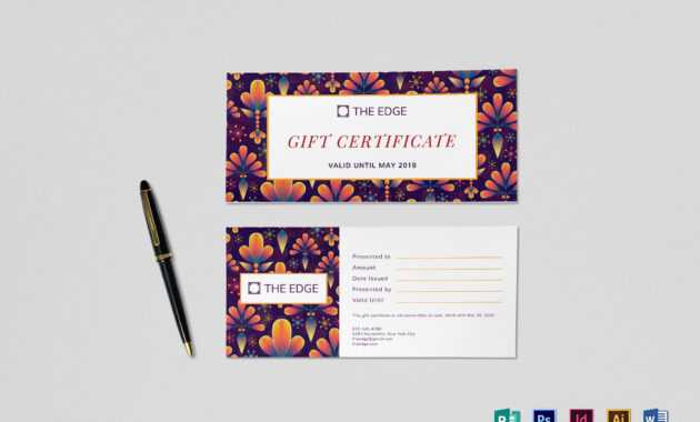 Gift Certificate Template within Indesign Gift Certificate Template