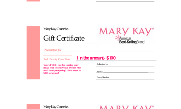 Gift Certificates | Mary Kay Gift Certificate! | Marykay with regard to Mary Kay Gift Certificate Template