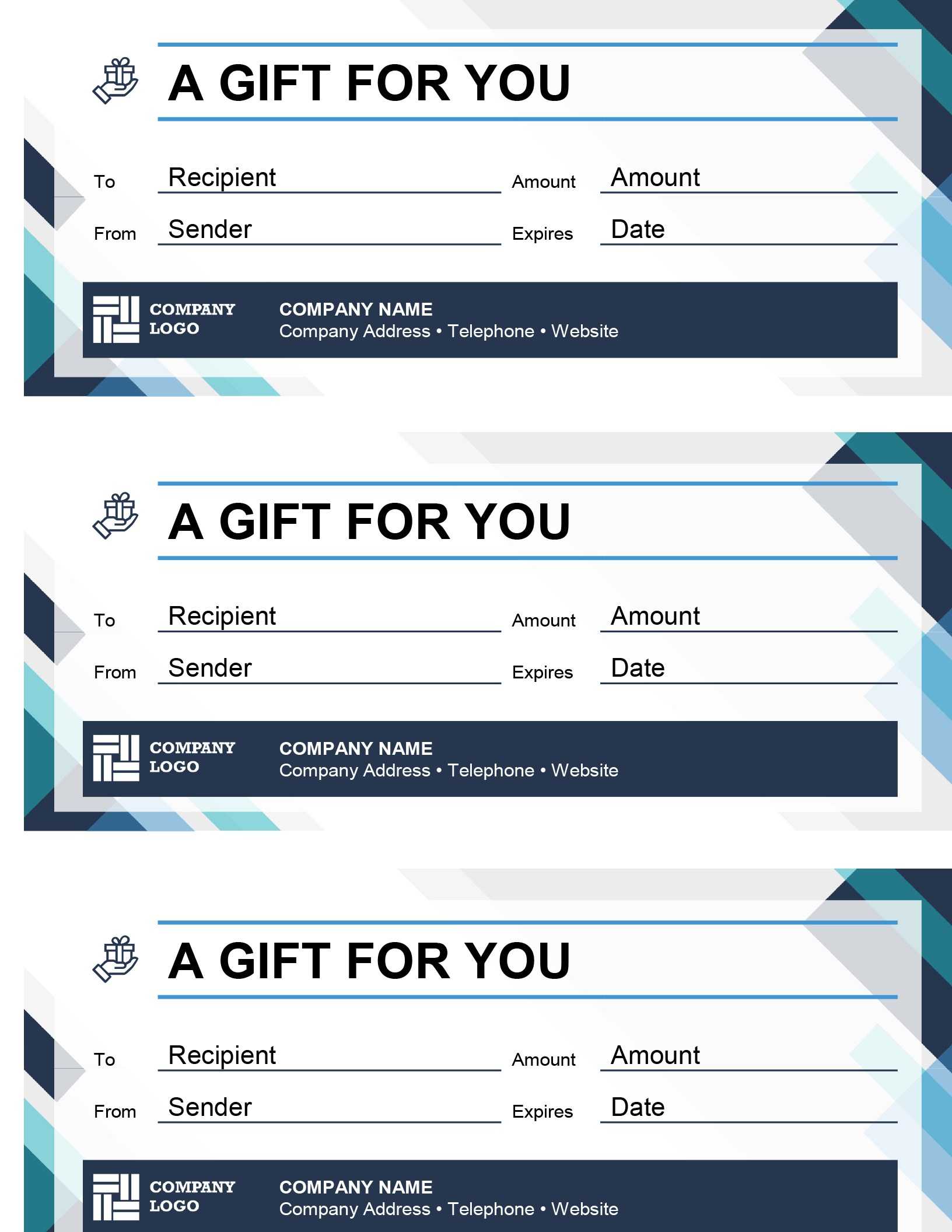 Gift Certificates (Three Per Page) Inside Automotive Gift Certificate Template