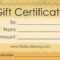 Gift Certificates Throughout Restaurant Gift Certificate Template