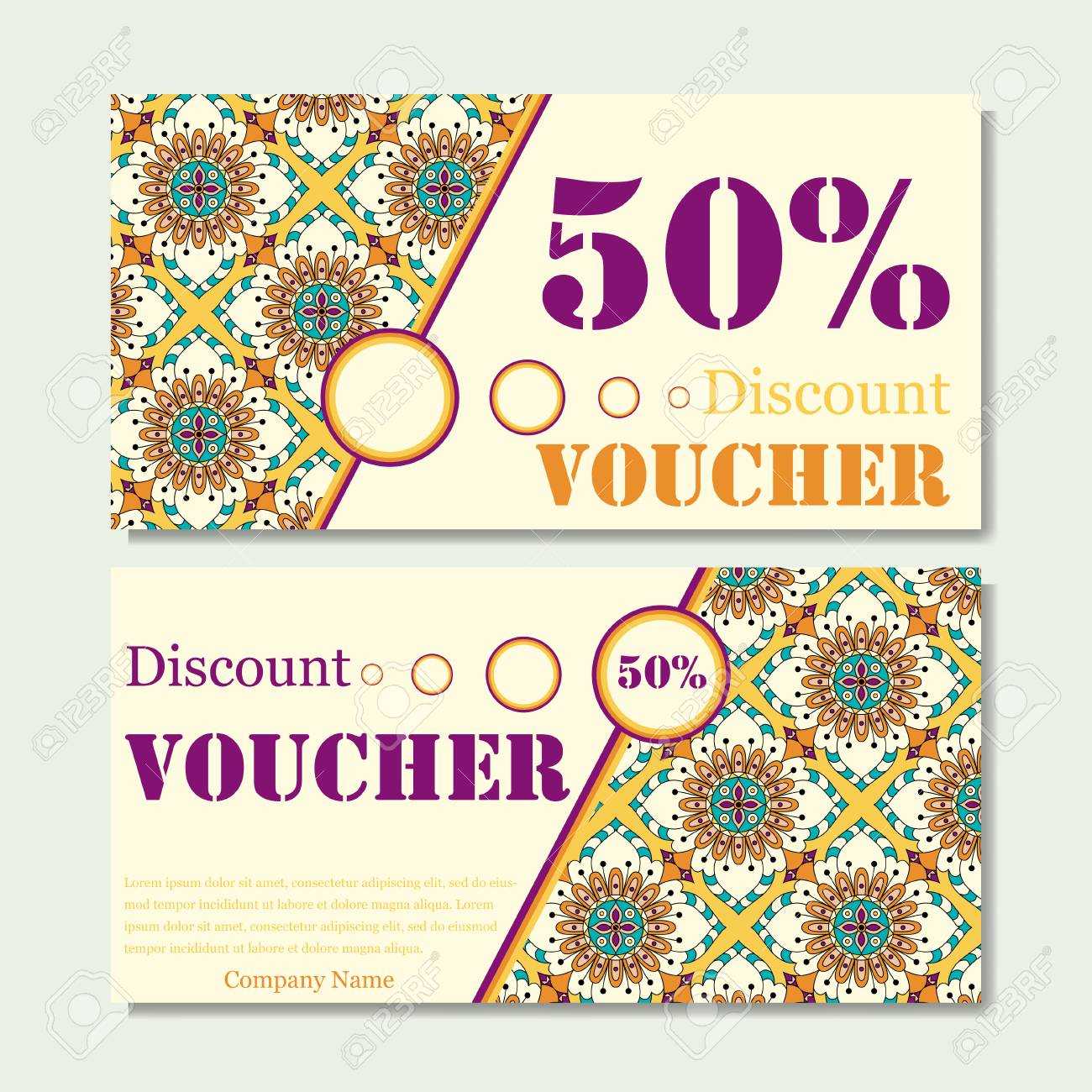 Gift Voucher Template With Mandala. Design Certificate For Sport.. Within Magazine Subscription Gift Certificate Template