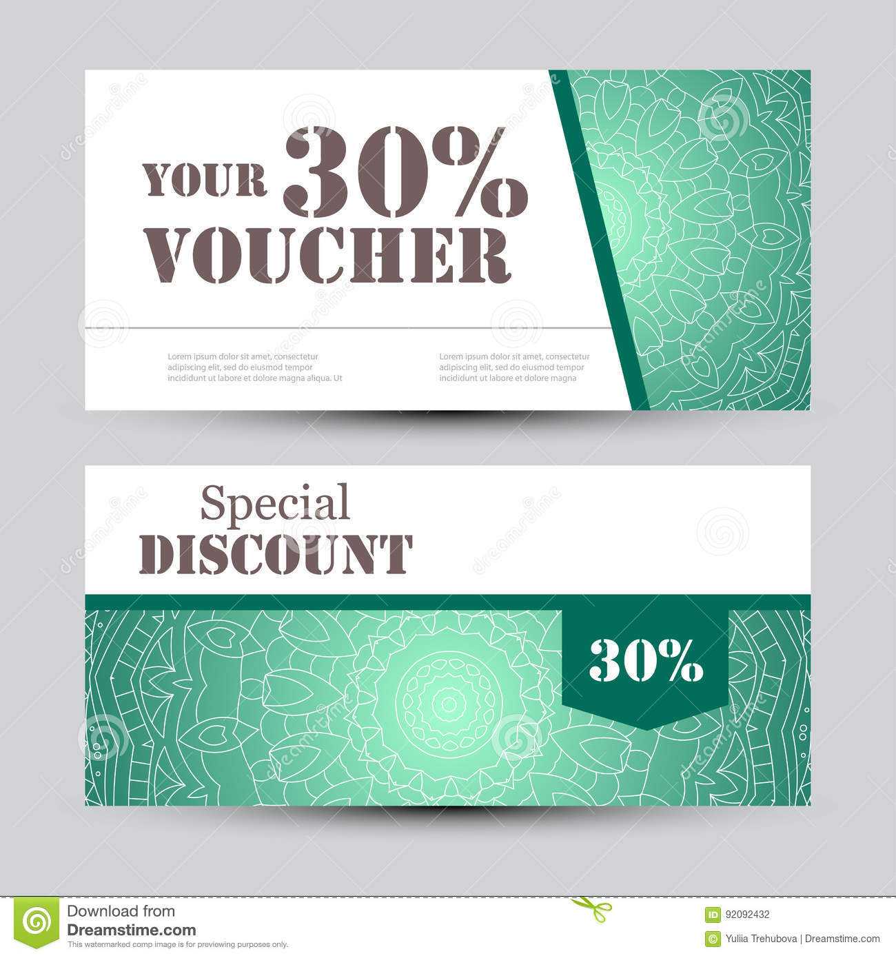 Gift Voucher Template With Mandala. Design Certificate For With Regard To Magazine Subscription Gift Certificate Template